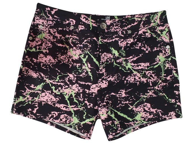 Love Moschino Shorts Black Pink Multiple colors Green Cotton Elastane  ref.192956